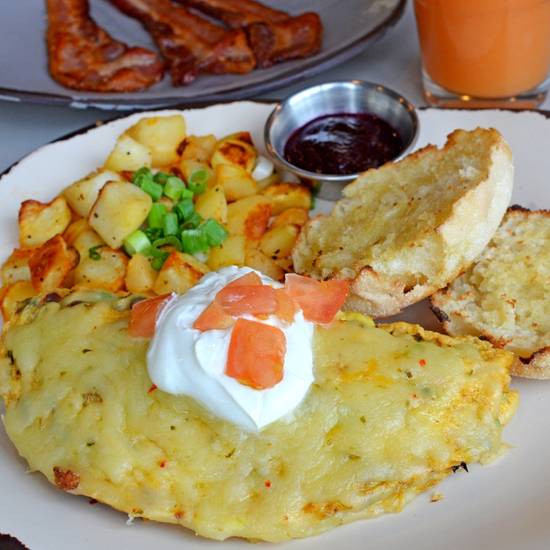 Order Aztec Omelette food online from Egg Harbor Cafe store, Libertyville on bringmethat.com