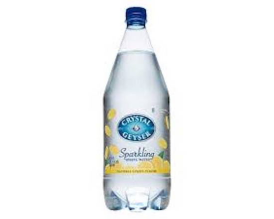 Order Crystal Geyser Sparkling Lemon 1.25L food online from George's Market store, San Francisco on bringmethat.com