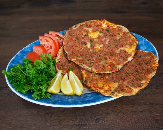 Order Turkish Style Pizza, Lahmacun  food online from Cappadocia Turkish Cuisine store, Orlando on bringmethat.com