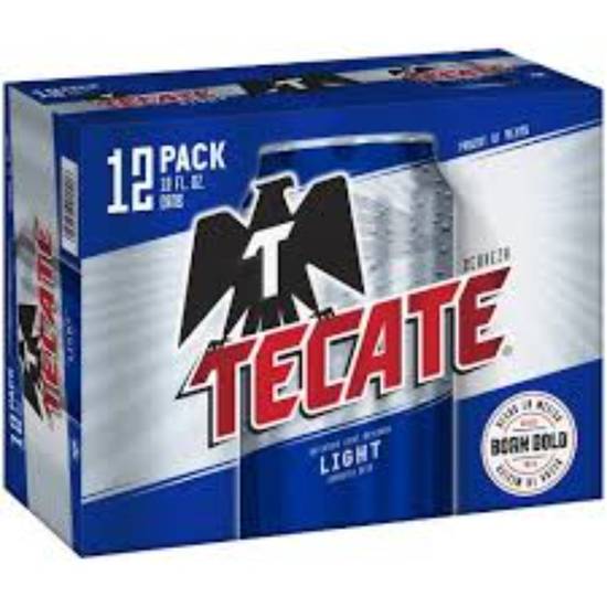 Order TECATE LIGHT 12oz 12pk cans food online from Duke Liquor & Jr. Market store, Los Angeles on bringmethat.com