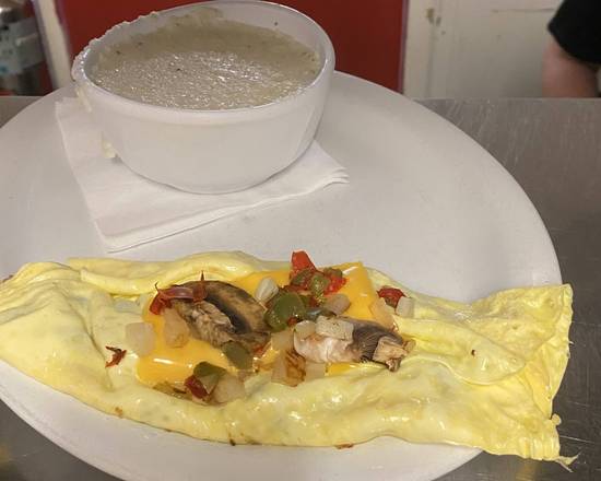 Order Meat Lover Omelete food online from Roo Roo Diner store, Largo on bringmethat.com
