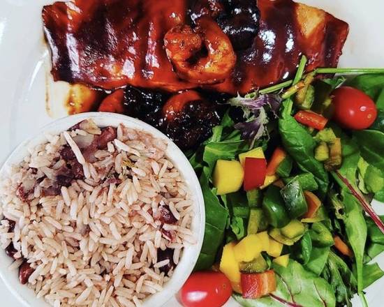 Order Seafood Combo (Shrimp & Salmon) food online from Ultimate Grill store, New York on bringmethat.com