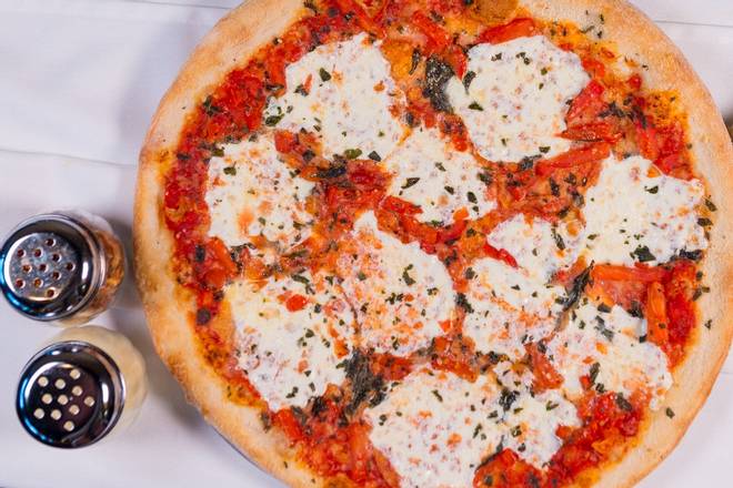 Order Margarita Pizza food online from Emilios Pizzeria & Restaurante store, Saint Cloud on bringmethat.com