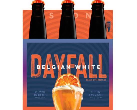Order Stone Dayfall Begian White Beer 6 Pk (5.5% ABV) food online from Silver Liquor Market store, Los Angeles on bringmethat.com