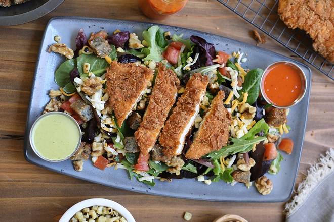 Order Southern Fried Chicken Salad food online from Lazy Dog Restaurant & Bar store, Boca Raton on bringmethat.com
