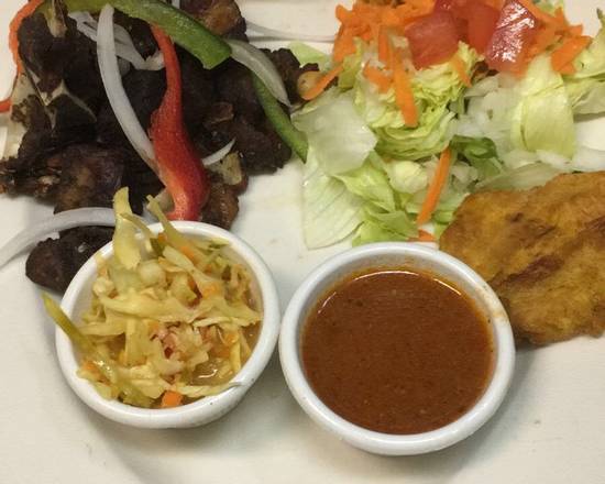 Order Tassot Cabrit with Plantains food online from Sak Pase store, Naranja on bringmethat.com
