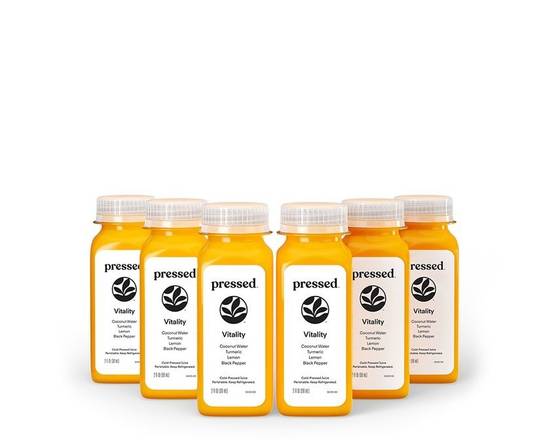 Order Vitality Shot 6-Pack | With Turmeric food online from Pressed store, San Diego on bringmethat.com