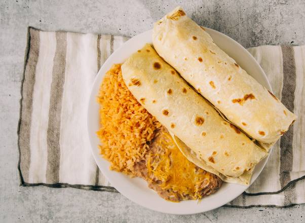 Order #7 - Two Shredded Beef Burrito food online from Betos Mexican Restaurant store, Salt Lake City on bringmethat.com