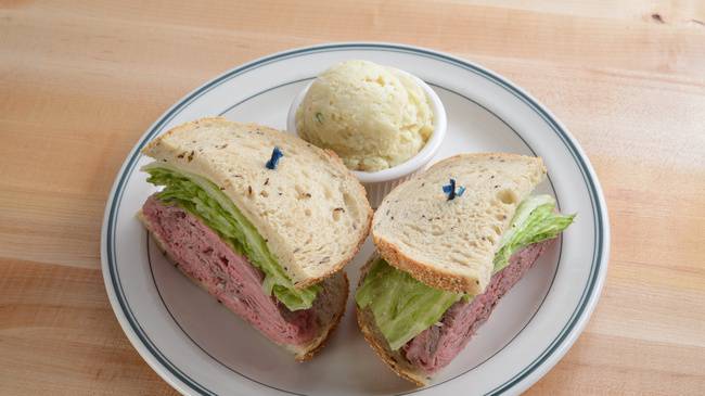 Order Rare Roast Beef food online from Brent Deli store, Westlake Village on bringmethat.com