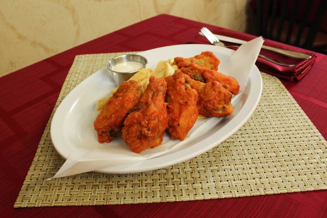 Order Buffalo Wings with Fries 6 pcs food online from Churrasco Fusion store, West Palm Beach on bringmethat.com