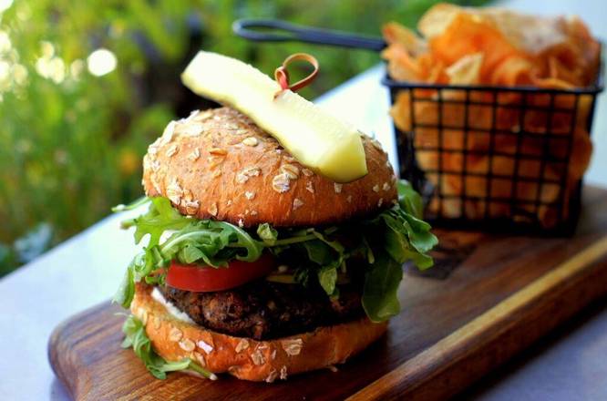 Order Veggie Burger food online from Chop Shop Casual Urban Eatery Colfax store, Denver on bringmethat.com