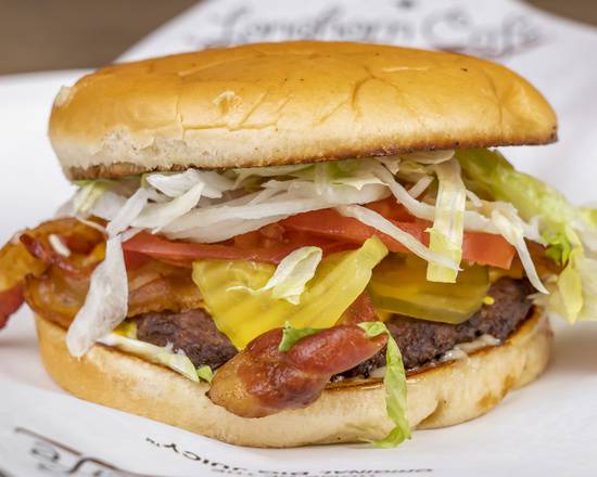 Order Bacon Cheeseburger food online from Longhorn Cafe store, San Antonio on bringmethat.com