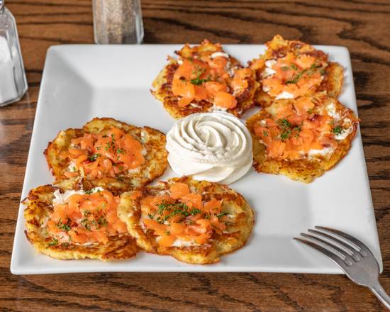 Order Smoked Salmon Potato Pancake food online from Polishplate store, Southington on bringmethat.com