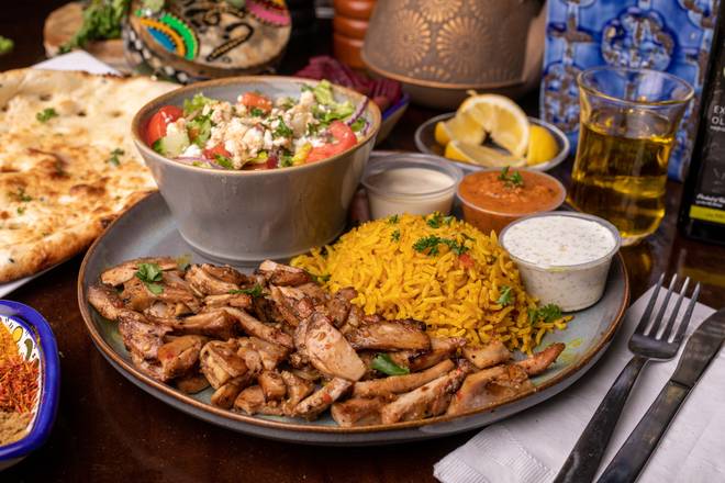 Order Chicken Shawarma Dinner food online from Kabob Xpress store, Evansville on bringmethat.com