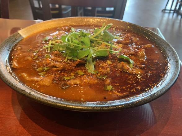 Order Sliced Beef with Fiery Sauce food online from Beyond The Wok store, Auburn on bringmethat.com