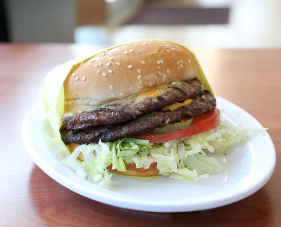 Order Double Cheeseburger food online from Norm's Famous Charbroiled Hamburgers store, Whittier on bringmethat.com