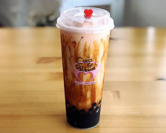Order Brown Sugar Milk Boba food online from Cup Of Blooms store, San Mateo on bringmethat.com
