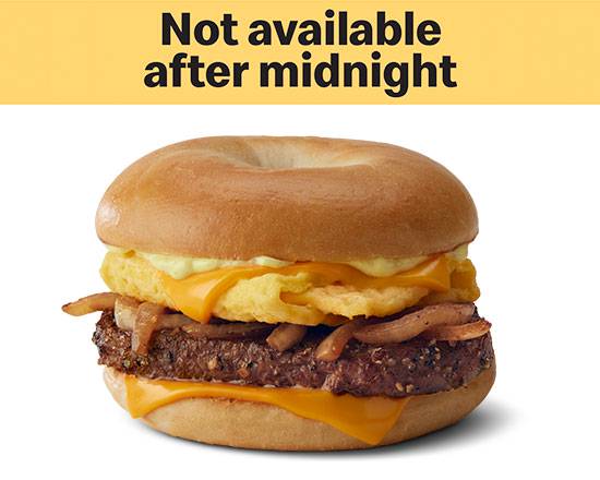 Order Steak Egg Cheese Bagel food online from Mcdonald's® store, ARLINGTON on bringmethat.com