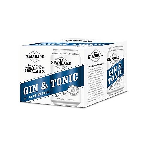 Order The Standard Gin & Tonic (4PK 355 ML) 131891 food online from Bevmo! store, Los Angeles on bringmethat.com