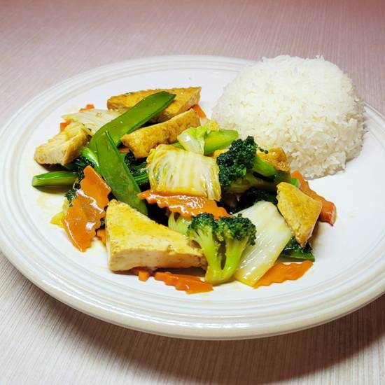 Order GD22. Tofu with Mixed Vegetables food online from Saigon Noodle & Grill store, Orlando on bringmethat.com
