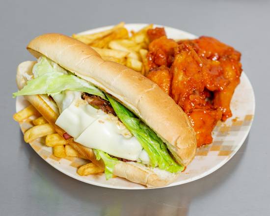 Order Philly Steak, Whole Wings (3 pcs), and Fries food online from Tasty Shop store, Tampa on bringmethat.com