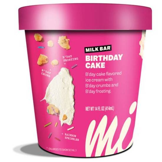 Order Milk Bar Birthday Cake Ice Cream (14 oz) food online from Milk Bar store, South Miami on bringmethat.com