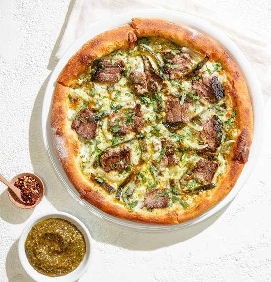 Order CARNE ASADA PIZZA food online from California Pizza Kitchen store, Kapolei on bringmethat.com