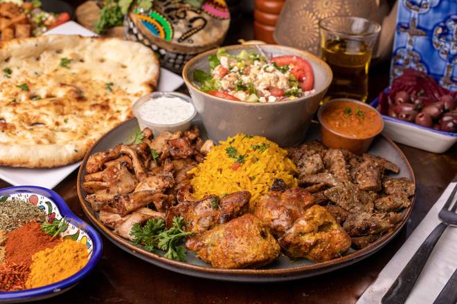 Order Mixed Grill Plate food online from Kabob Xpress store, Evansville on bringmethat.com