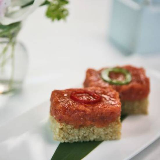 Order Spicy Tuna Crispy food online from K-ZO Restaurant store, Culver City on bringmethat.com
