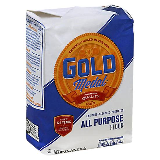 Order Gold Medal All-Purpose Flour 32oz food online from Everyday Needs by Gopuff store, Baton Rouge on bringmethat.com
