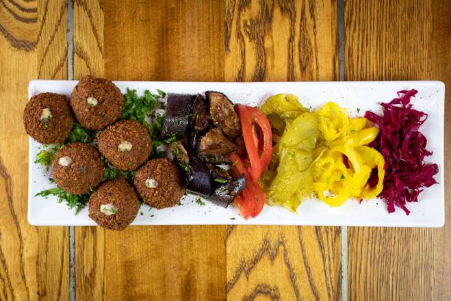 Order Falafel Plate (V) food online from Shawarmin Grill store, Saint Paul on bringmethat.com