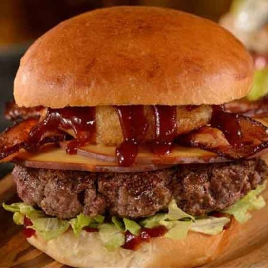 Order BBQ Bacon cheese burger food online from Hd Onion Burger store, Oklahoma City on bringmethat.com