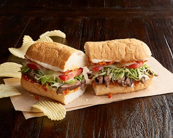 Order Steak Po'boy Regular food online from Jason Deli store, Decatur on bringmethat.com