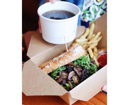Order Grilled Portabello Dip Sandwich food online from Sand Point Grill store, Seattle on bringmethat.com