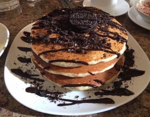 Order Oreo Pancakes (5 Stack) food online from Pancake Heaven store, Buffalo Grove on bringmethat.com