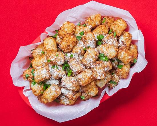Order Garlic Parm Tots food online from Wings Over store, Athens on bringmethat.com