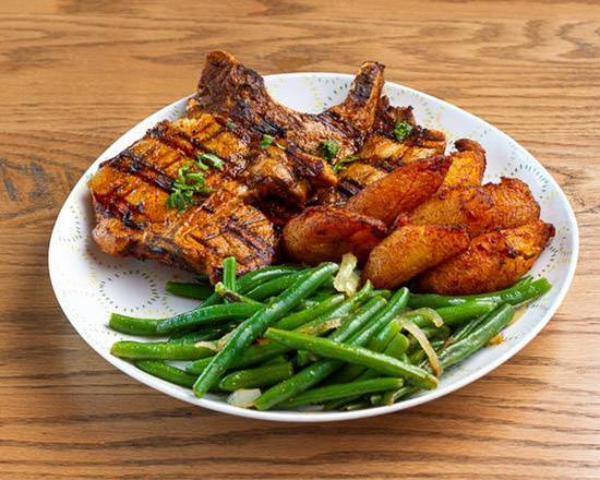 Order Grilled Pork Chops + 2 sides food online from Pollo Cabana store, Greenbelt on bringmethat.com