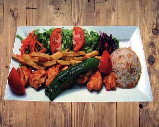 Brochettes de poulet au safran