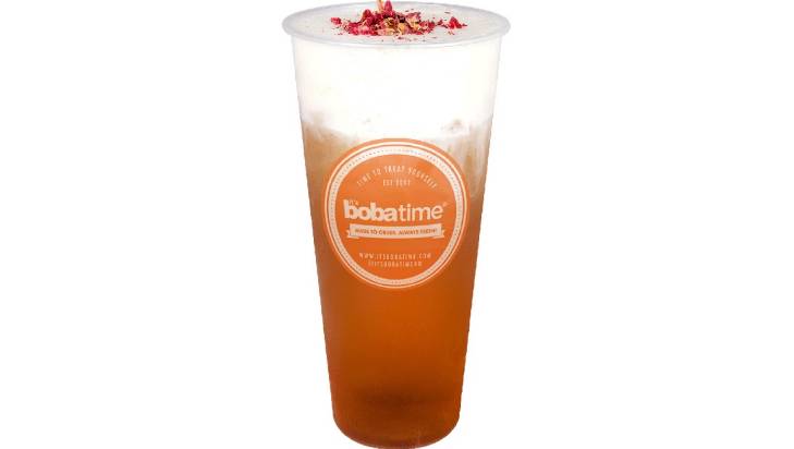 Order Milk Foam Rose Oolong Tea food online from Boba Time store, Los Angeles on bringmethat.com