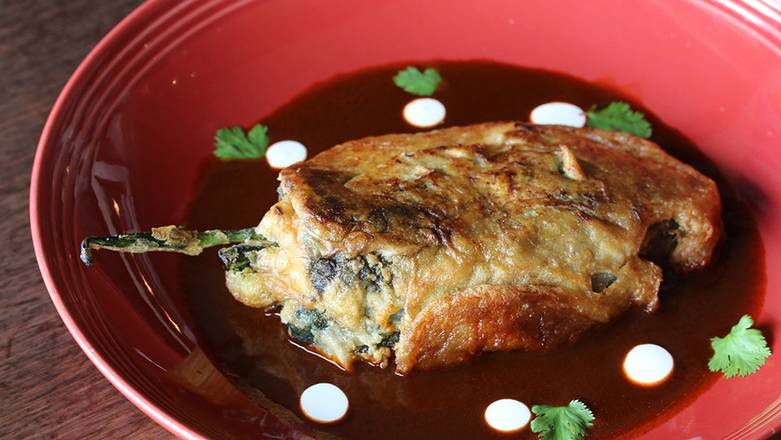 Order CHILE POBLANO RELLENO de ELOTE food online from Sol store, Los Angeles on bringmethat.com