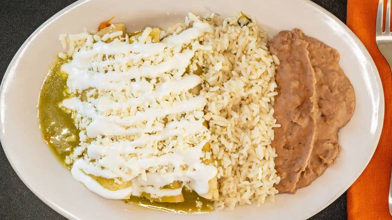 Order Enchiladas (3 pcs) food online from Tavial Grill store, Saint Paul on bringmethat.com