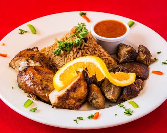 Order Jerk Platter Combo food online from Jerk Pit Tampa store, Tampa on bringmethat.com