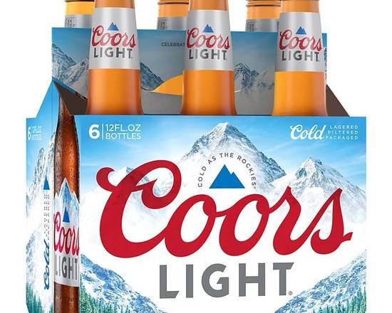 Order Coors Light, 6pk-12oz bottle beer (4.2% ABV) food online from Woodbury Wine & Spirits store, ORLANDO on bringmethat.com