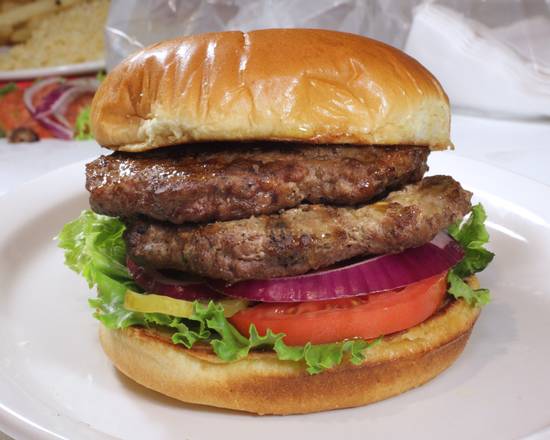 Order Double Hamburger Combo Meal food online from Koko's Mediterranean Grille store, Chicago on bringmethat.com