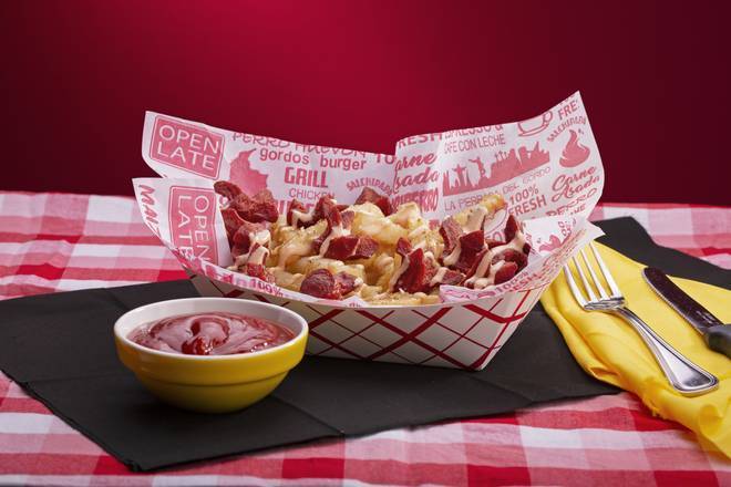 Order Salchipapa food online from La Perrada Del Gordo store, Port Saint Lucie on bringmethat.com
