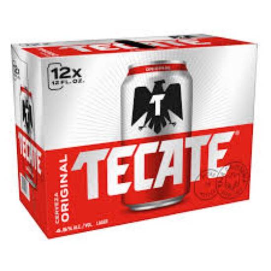 Order TECATE 12oz 12pk CANS food online from Duke Liquor & Jr. Market store, Los Angeles on bringmethat.com