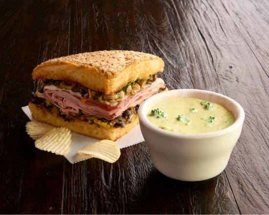 Order 1/4 Ham & Salami Muffaletta Special (630-1060 cal) food online from Jason Deli store, Decatur on bringmethat.com