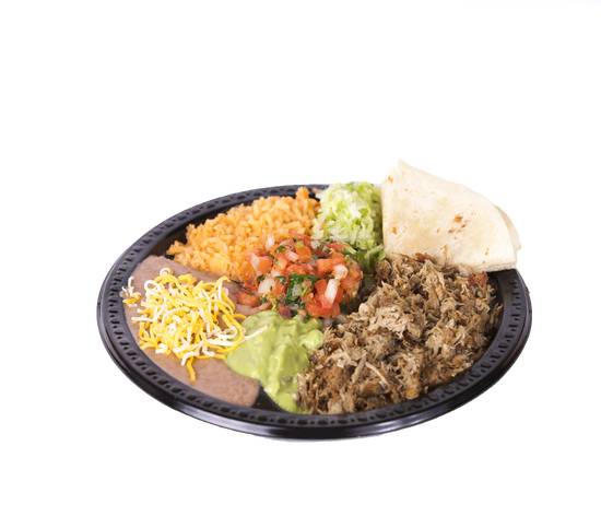 Order Combo #13 (Carnitas Plate) food online from Muchas Gracias store, Josephine County on bringmethat.com