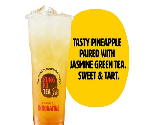 Order Sunshine Pineapple Tea Punch food online from Kung Fu Tea store, St. Petersburg on bringmethat.com