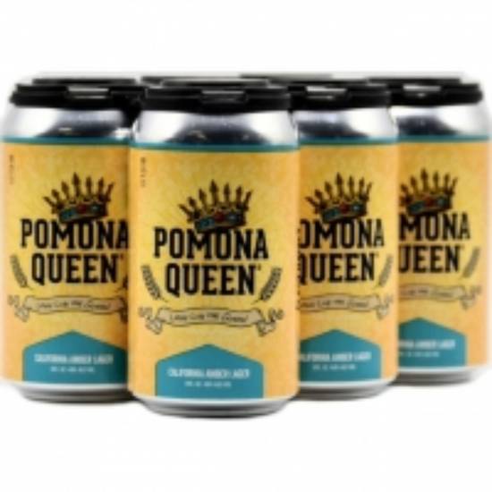 Order Last Name Pomona Queen California Amber Lager 12oz 6 Pack Cans food online from Rocky Liquor store, Claremont on bringmethat.com